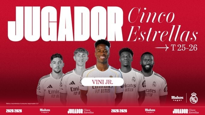 维尼修斯力压巴尔韦德获皇马3月最佳球员称号